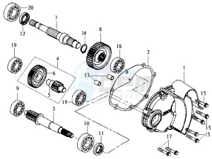 HD 125 DRUM BRAKE drawing MISSION COVER COUNTER SHAFT