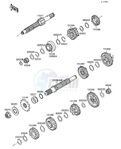 KSF 250 A [MOJAVE 250] (A3-A7) [MOJAVE 250] drawing TRANSMISSION