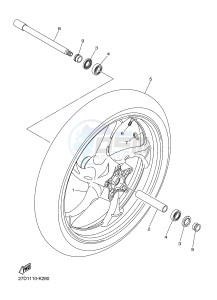 XVS1300CU XVS1300 CUSTOM (2SS3) drawing FRONT WHEEL