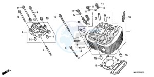 VT750CA9 Australia - (U / SPC) drawing FRONT CYLINDER HEAD