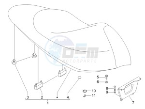 Runner 125 VX 4t SC e3 drawing Saddle seats - Tool roll