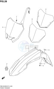 RM-Z450 (E19) drawing FRONT FENDER (RM-Z450K8 K9 L0)