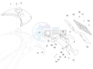 SPRINT SPORT 150 4T 3V IGET ABS E4 (EMEA) drawing Rear cover - Splash guard