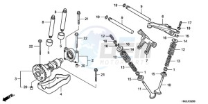 TRX500FAA Australia - (U) drawing CAMSHAFT/VALVE