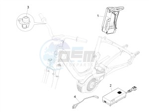 Wi-Bike Uni Mech Comfort 2017 (NAFTA) drawing Remote control switches - Battery - Horn