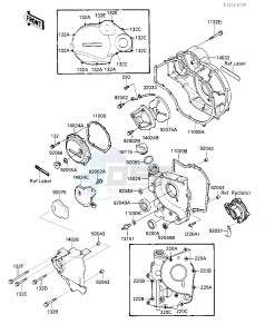 ZX 1000 B [NINJA ZX-10] (B1-B2) [NINJA ZX-10] drawing ENGINE COVER-- S- -