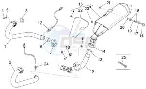 Stelvio 1200 8V STD - NTX drawing Exhaust unit