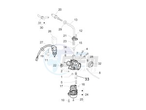 Zip 50 2T drawing Carburetor's components