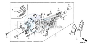 NSS300D Forza - NSS300D UK - (E) drawing FRONT BRAKE CALIPER