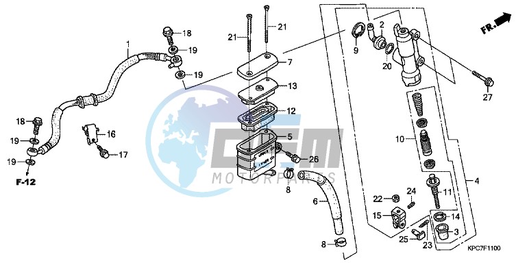 RR. BRAKE MASTER CYLINDER