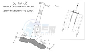 SR 50 IE-Carburatore 50 drawing Front fork I