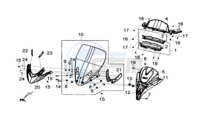 GTS 125I ABS drawing SPEEDOMETER - WINDSCREEN