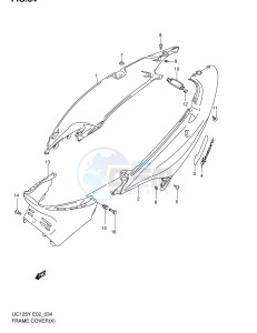 UC125 (E2) drawing FRONT COVER (MODEL X)