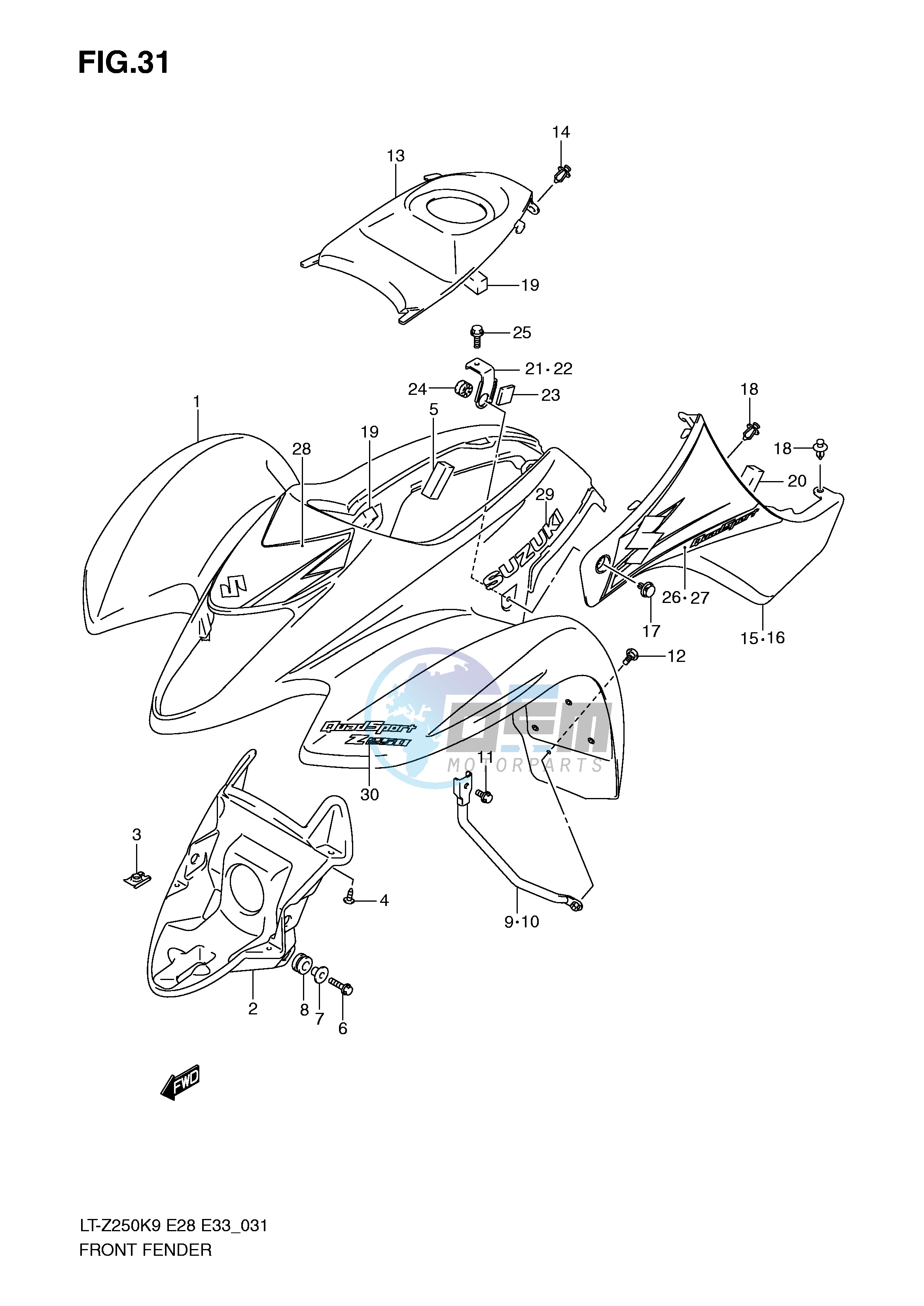 FRONT FENDER (MODEL K9)