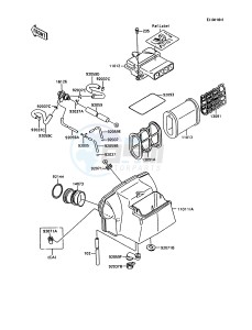 ZX 600 C [NINJA 600R] (C10) [NINJA 600R] drawing AIR CLEANER