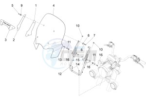 California 1400 Touring ABS 1380 drawing Windshield