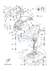 MT125A MT-125 ABS MT-125 ABS (BR35 BR35 BR35 BR35) drawing FUEL TANK