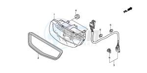 TRX420TE FOURTRAX ES drawing TAILLIGHT