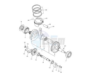 WR F 450 drawing CRANKSHAFT AND PISTON