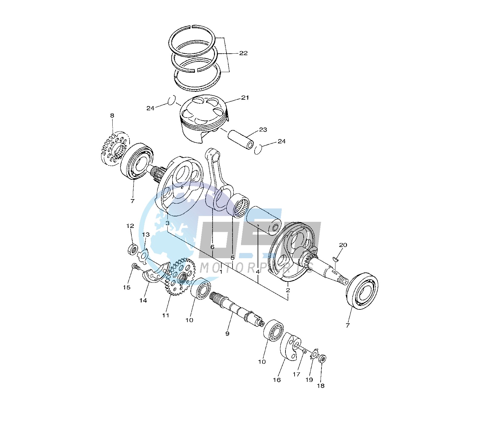 CRANKSHAFT AND PISTON