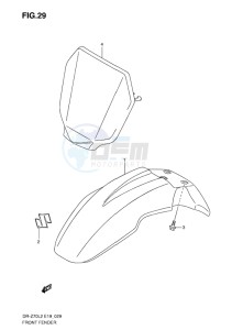 DR-Z70 EU drawing FRONT FENDER