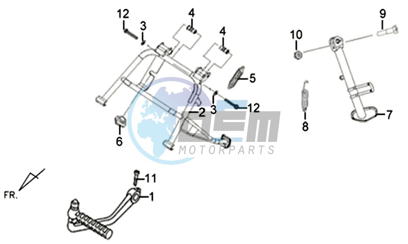 MAIN STAND KICK STARTER ARM