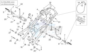 RS 250 drawing Saddel support - Rear foot rests