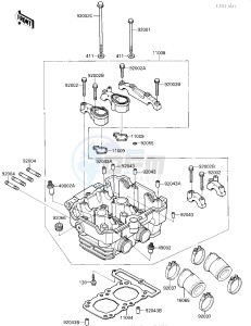 EL 250 B [ELIMINATOR[ (B2-B3) [ELIMINATOR drawing CYLINDER HEAD