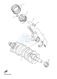 XJ6SA 600 DIVERSION (S-TYPE, ABS) (36DF 36DJ) drawing CRANKSHAFT & PISTON