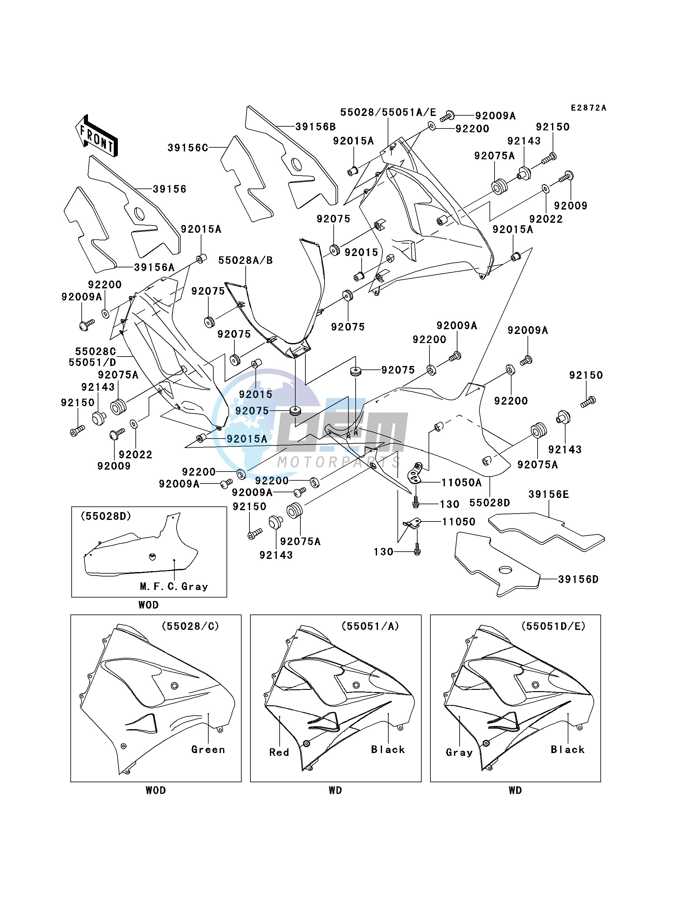 COWLING LOWERS -- ZX900-E2- -