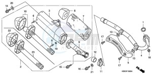 CRF150RB9 Europe Direct - (ED / T19 2ED) drawing EXHAUST MUFFLER