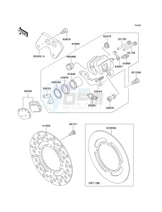 KX 85 A [KX85 MONSTER ENERGY] (A6F - A9FA) A9FA drawing REAR BRAKE