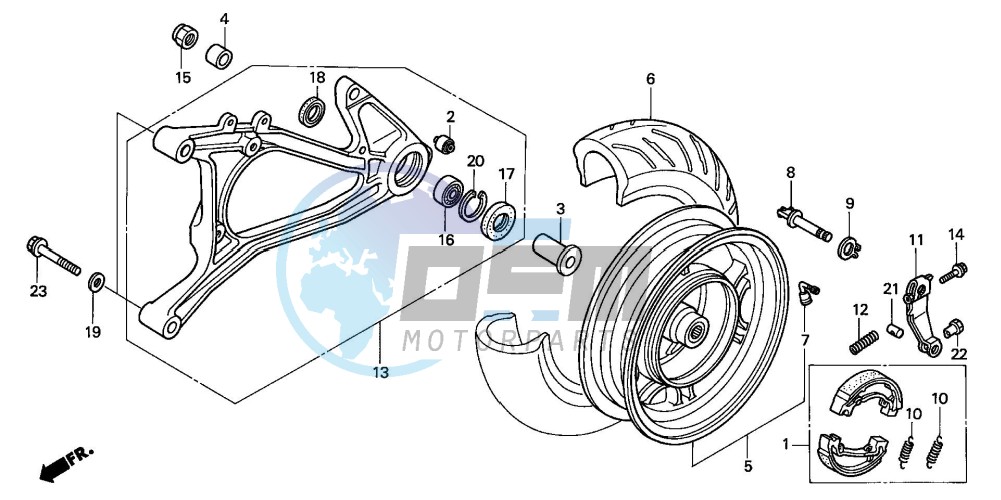 REAR WHEEL/SWINGARM