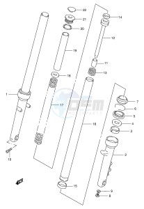 TU250X (E2) drawing FRONT DAMPER (MODEL Y K1)