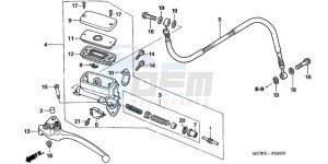 VFR8009 U / MME TWO drawing CLUTCH MASTER CYLINDER