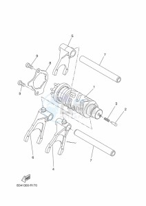 XTZ690 TENERE 700 (BW31) drawing SHIFT CAM & FORK