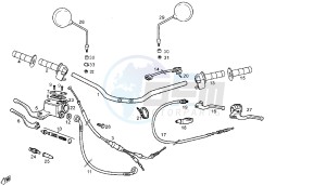 SENDA R X-RACE - 50 CC VTHSR1A1A drawing HANDLEBAR - CONTROLS