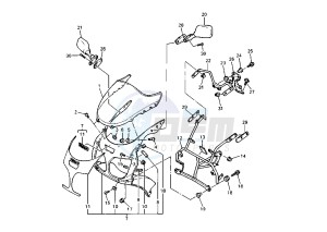 FZR R 600 drawing COWLING