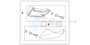 NC700SDC drawing KIT,FOOT DEFLECTOR