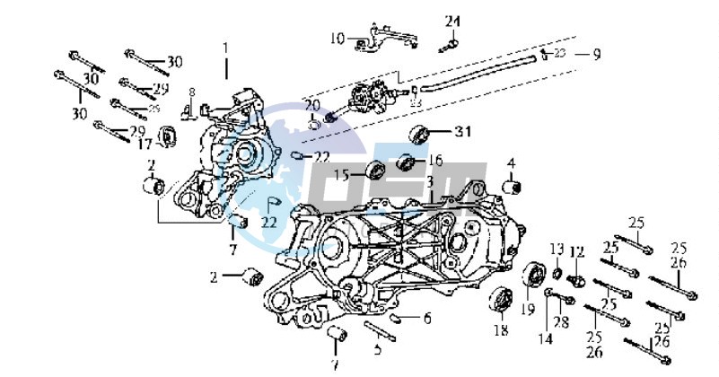 CRANKCASE L / R / STARTER