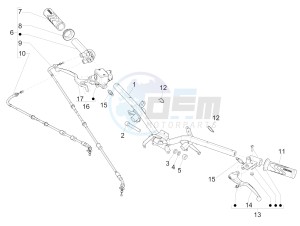 LIBERTY 125 IGET 4T 3V IE E4 ABS (EMEA) drawing Handlebars - Master cil.