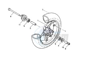 YQ AEROX R 50 drawing FRONT WHEEL