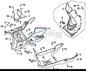 CROX 50 (25 KM/H) (AE05WA-NL) (E4) (L8-M1) drawing FLOOR PANEL CENTER COVER