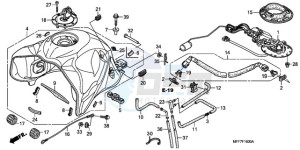 XL700VA9 France - (F / ABS CMF SPC) drawing FUEL TANK