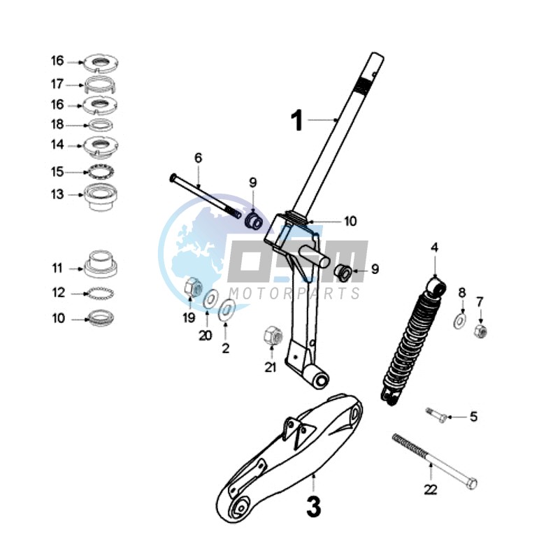 FRONT FORK / STEERINGHEAD