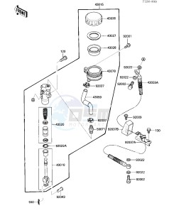 ZX 1000 B [NINJA ZX-10] (B1-B2) [NINJA ZX-10] drawing REAR MASTER CYLINDER