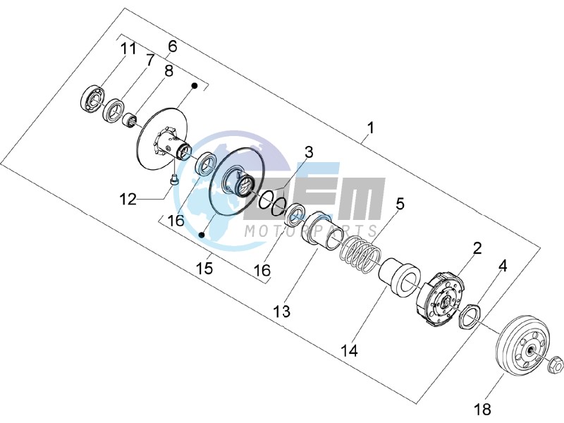 Driven pulley