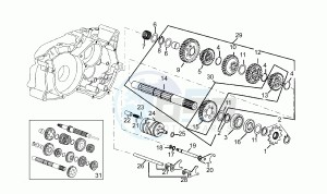 RS 50 drawing Driven shaft - 6 GEARS