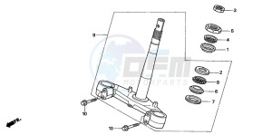 SH150S 125 drawing STEERING STEM