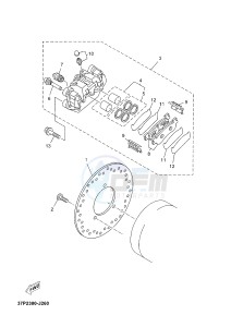 YP125RA (ABS) X-MAX 250 ABS (2DL6 2DL6 2DL6 2DL6) drawing REAR BRAKE CALIPER